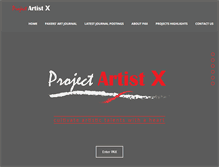 Tablet Screenshot of projectartistx.com